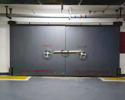 鋼結構活門(mén)檻雙扇防護密閉門(mén)